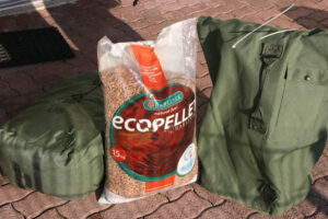 DIY Sandbag Cheap Woodstove Filler